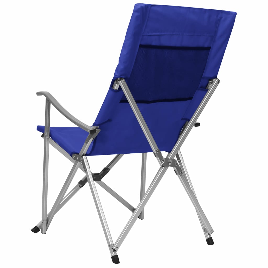 Sulankstomos stovyklavimo kėdės, 2vnt., mėlynos spalvos