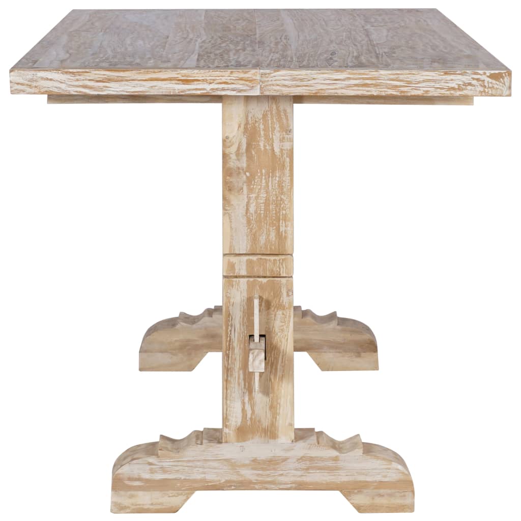 Valgomojo stalas, 160x80x75cm, tikmedžio medienos masyvas