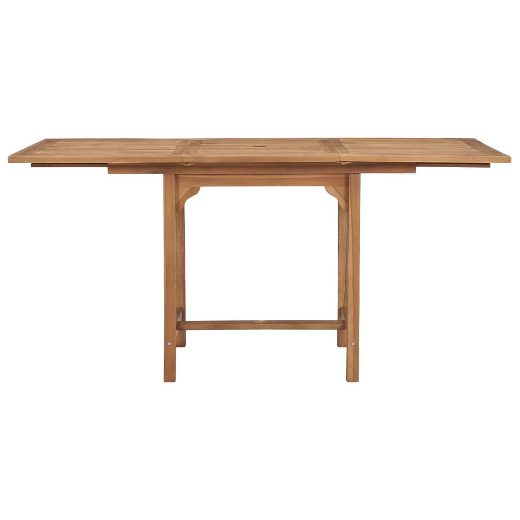 Išskleidžiamas stalas, (110-160)x80x75cm, tikmedžio masyvas