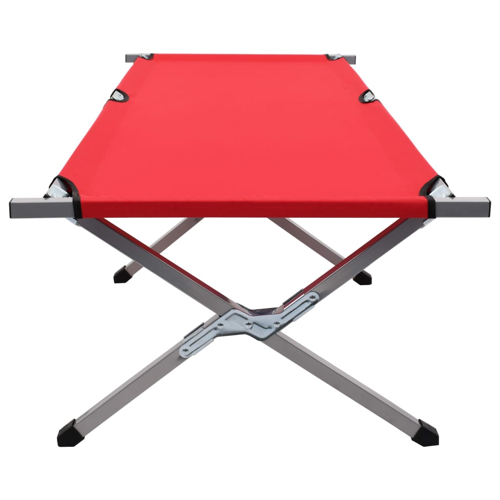 Stovyklavimo gultas, raudonos spalvos, 190x74x47cm, XL