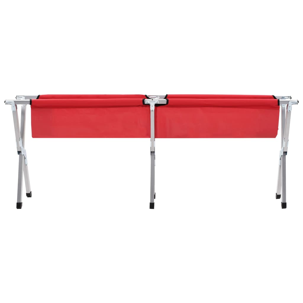 Stovyklavimo gultas, raudonos spalvos, 190x74x47cm, XL