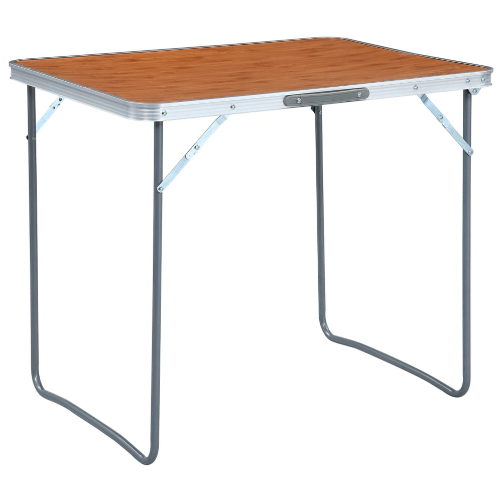 Sulankstomas stovyklavimo stalas su metaliniu rėmu, 80x60cm