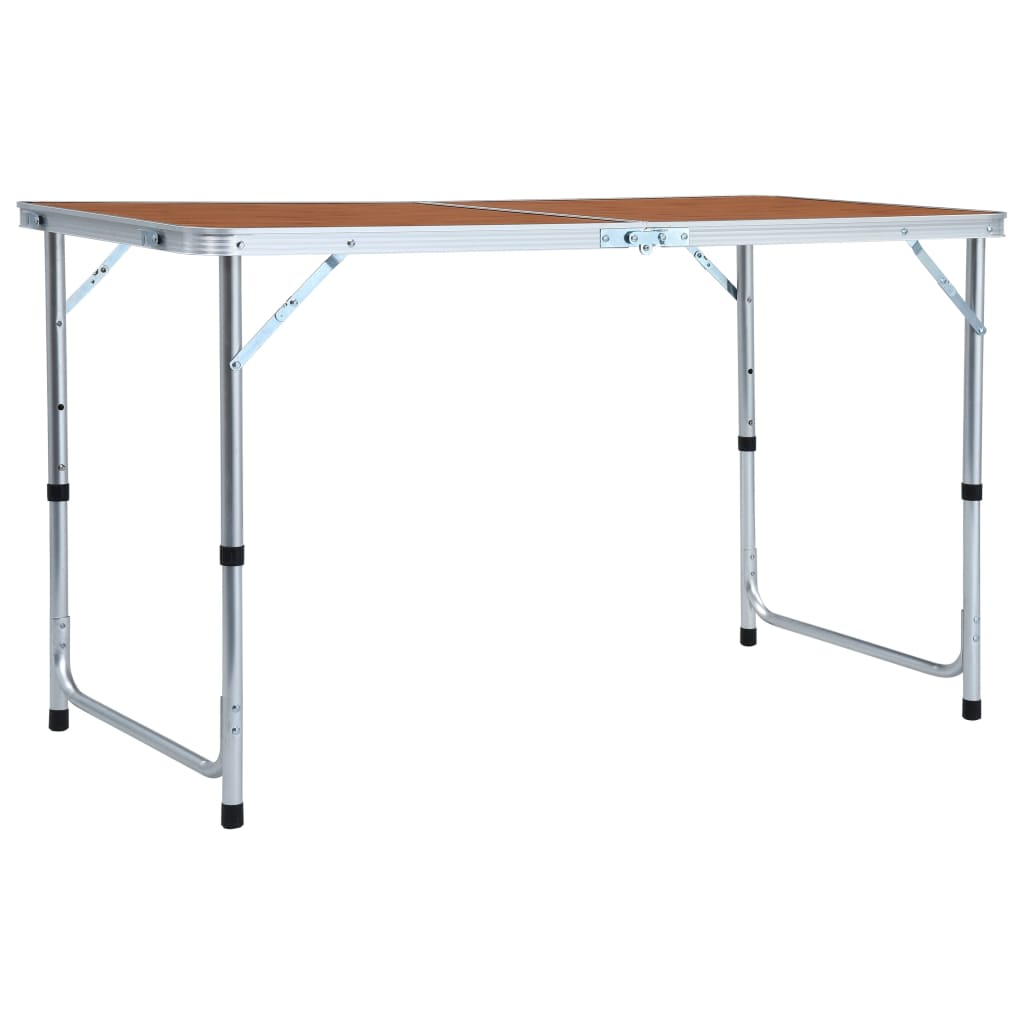 Sulankstomas stovyklavimo stalas, 120x60cm, aliuminis