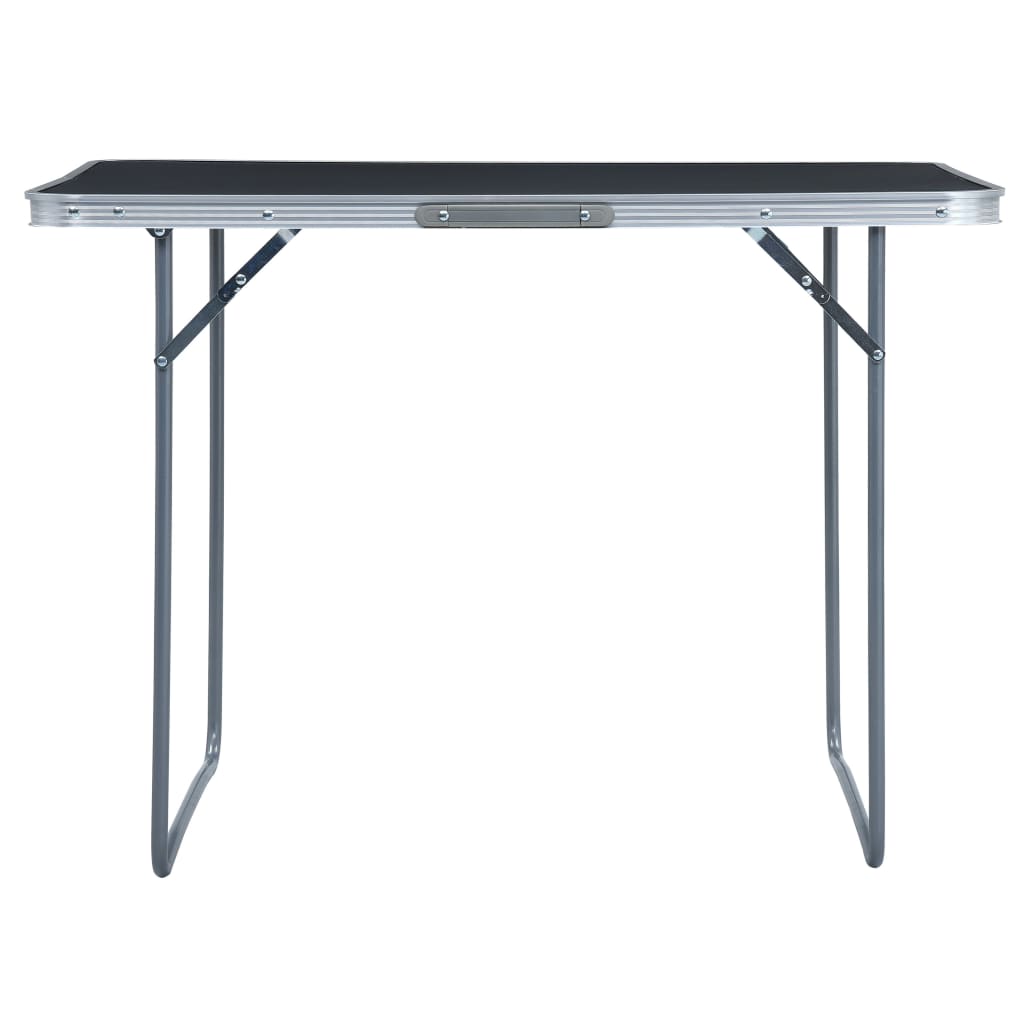 Sulankstomas stovyklavimo stalas, pilkas, 120x60cm, aliuminis