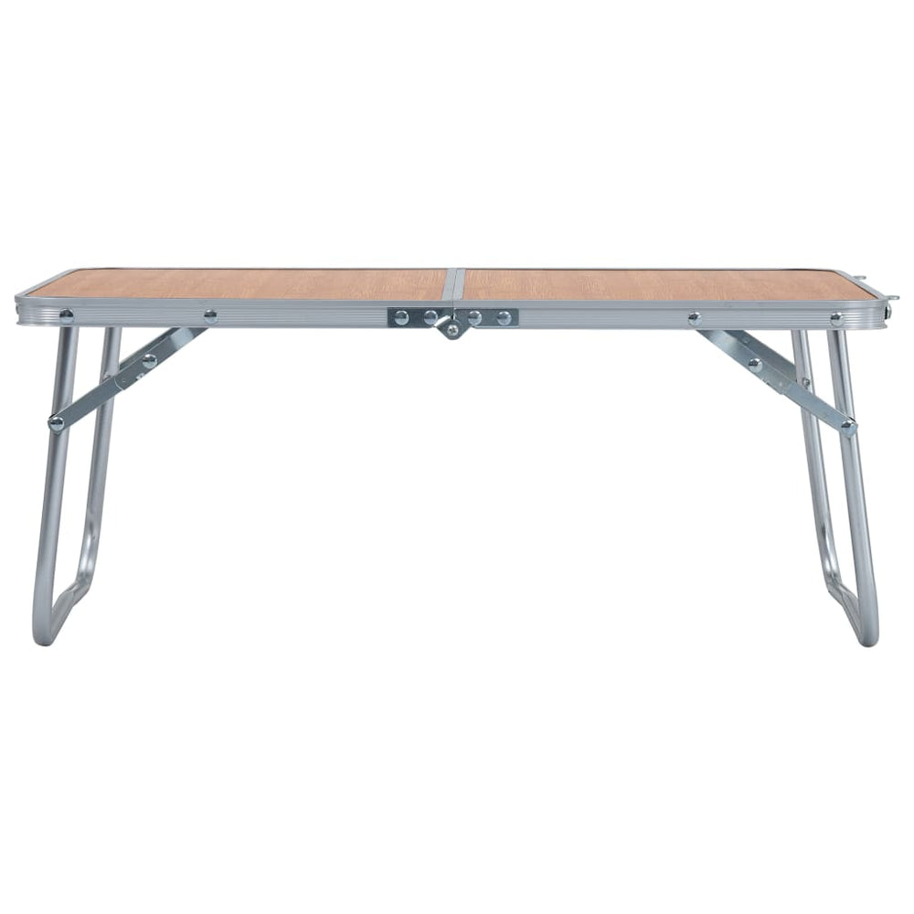 Sulankstomas stovyklavimo stalas, rudas, 60x40cm, aliuminis