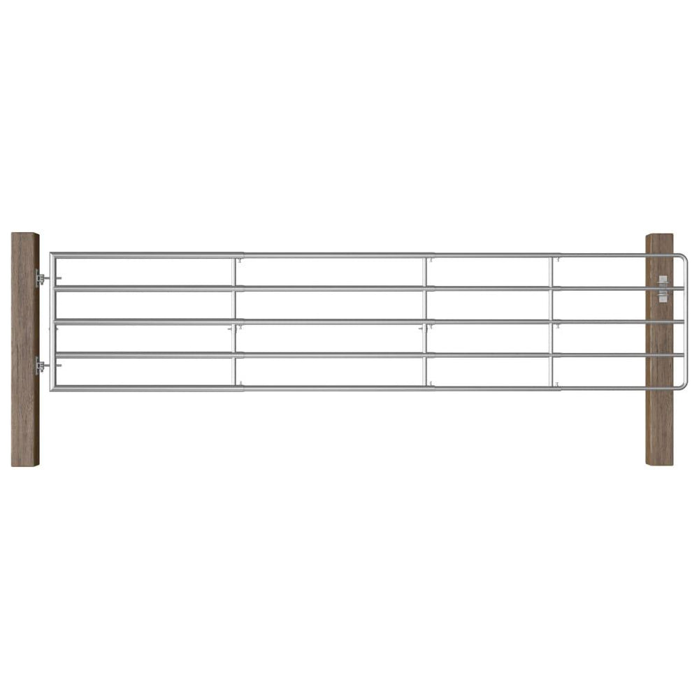 Lauko vartai, 5 skersiniai, sidabrinės spalvos, (150-400)x90cm