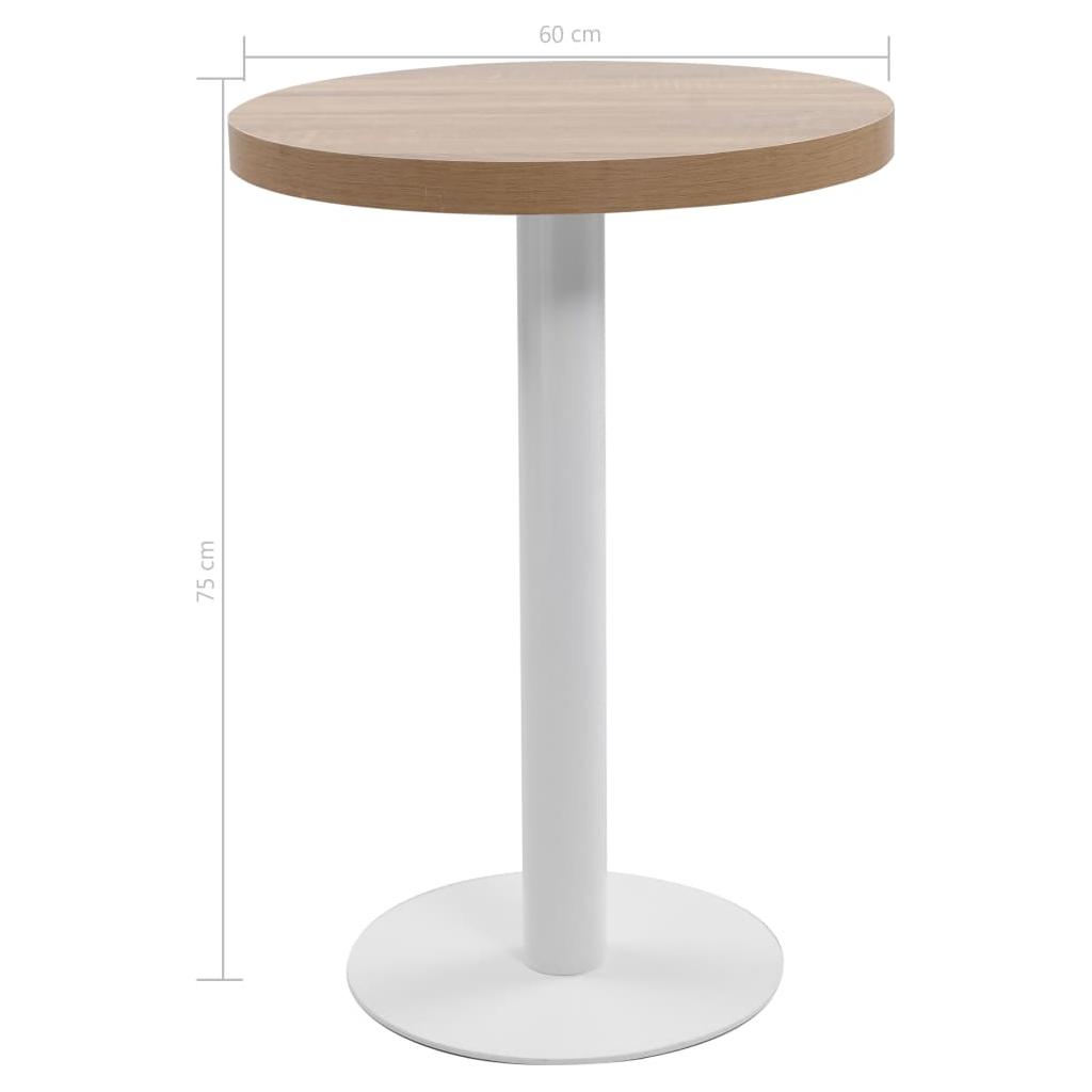 Bistro staliukas, šviesiai rudos spalvos, 60cm, MDF