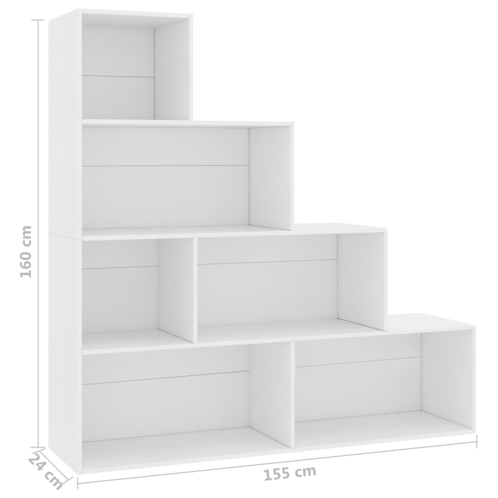 Spintelė knygoms/kambario pertvara, balta, 155x24x160cm, MDP