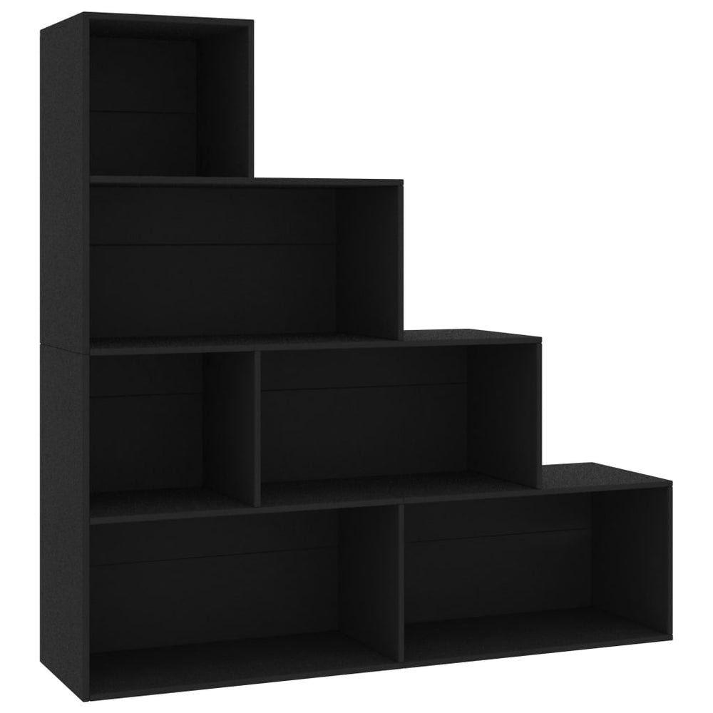 Spintelė knygoms/kambario pertvara, juoda, 155x24x160cm, MDP