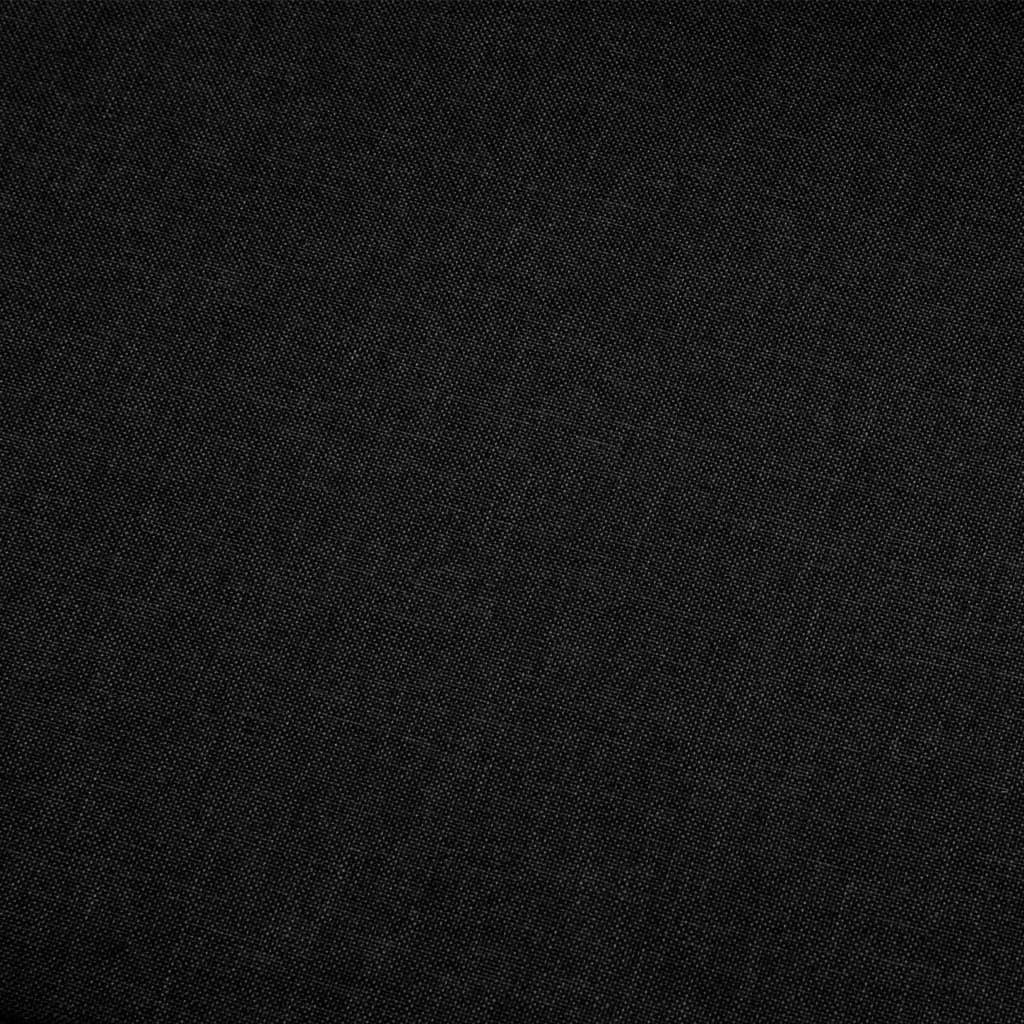 Keturvietė sofa, juodos spalvos, audinys