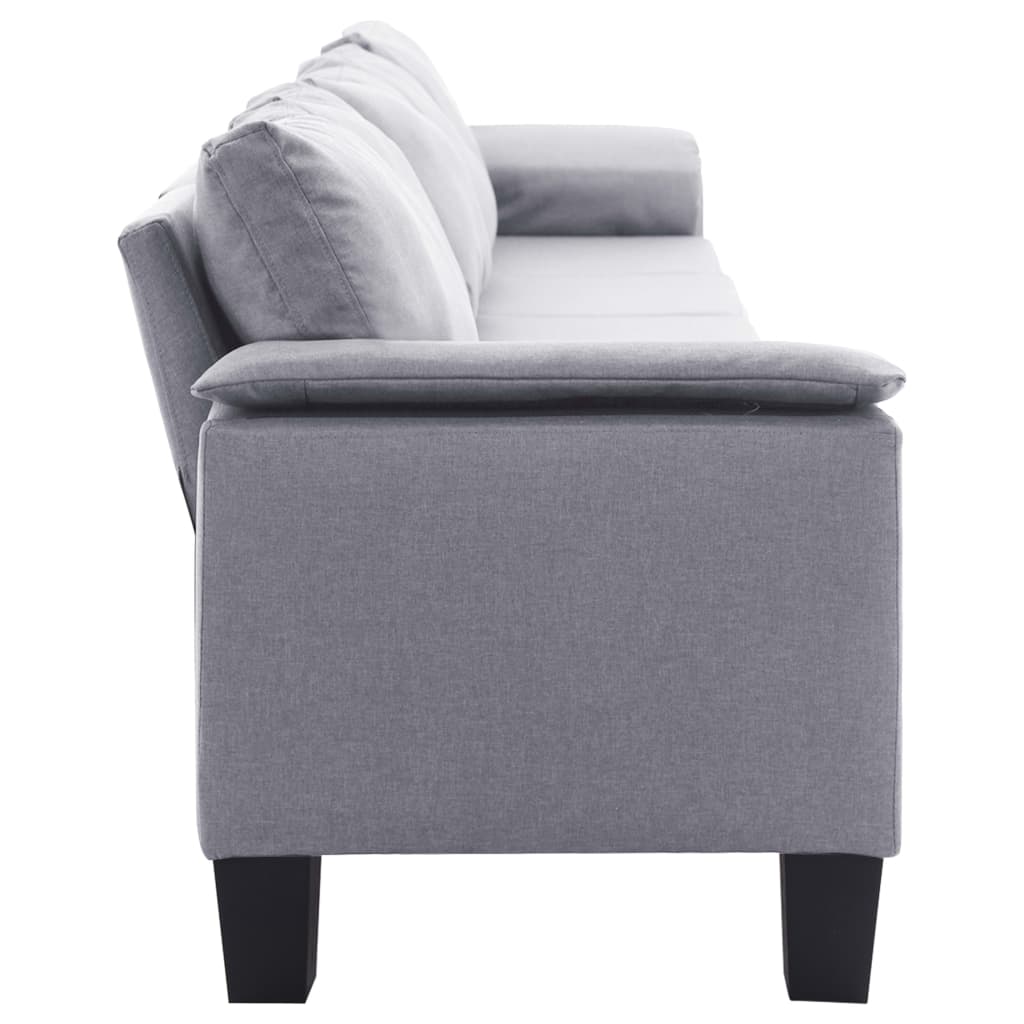 Penkiavietė sofa, šviesiai pilkos spalvos, audinys