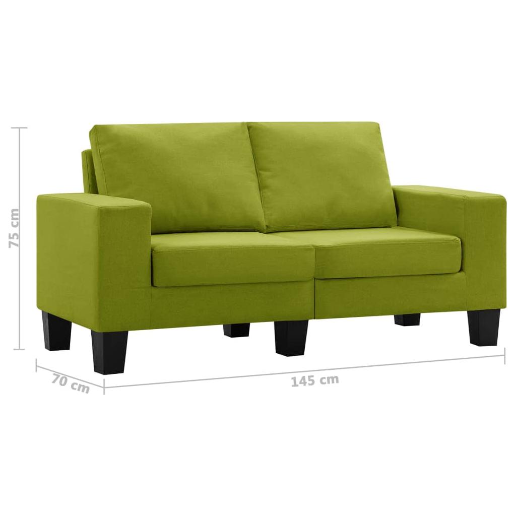 Dvivietė sofa, žalios spalvos, audinys