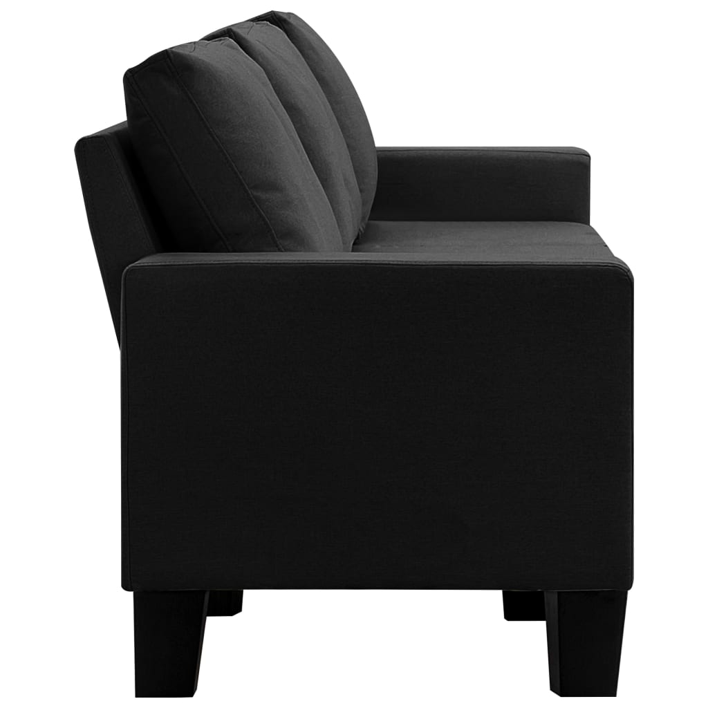 Penkiavietė sofa, juodos spalvos, audinys