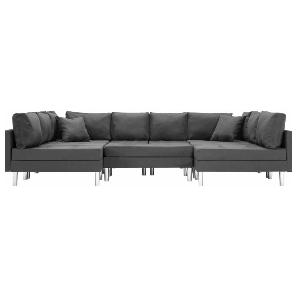 Modulinė sofa, tamsiai pilkos spalvos, audinys