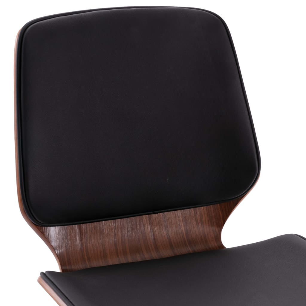 Valgomojo kėdės, 2vnt., juodos spalvos, dirbtinė oda