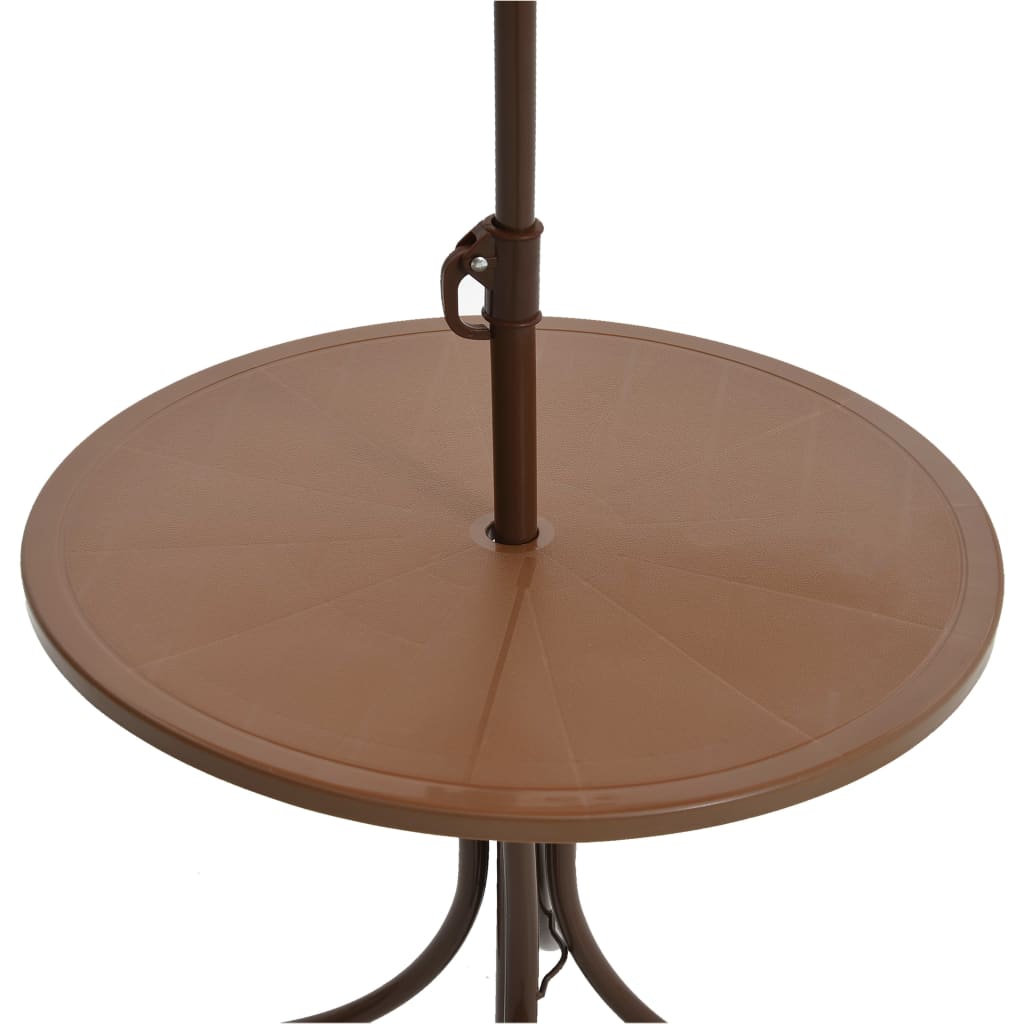 Vaikiškas bistro baldų komplektas su skėčiu, 3 dalių, rudas