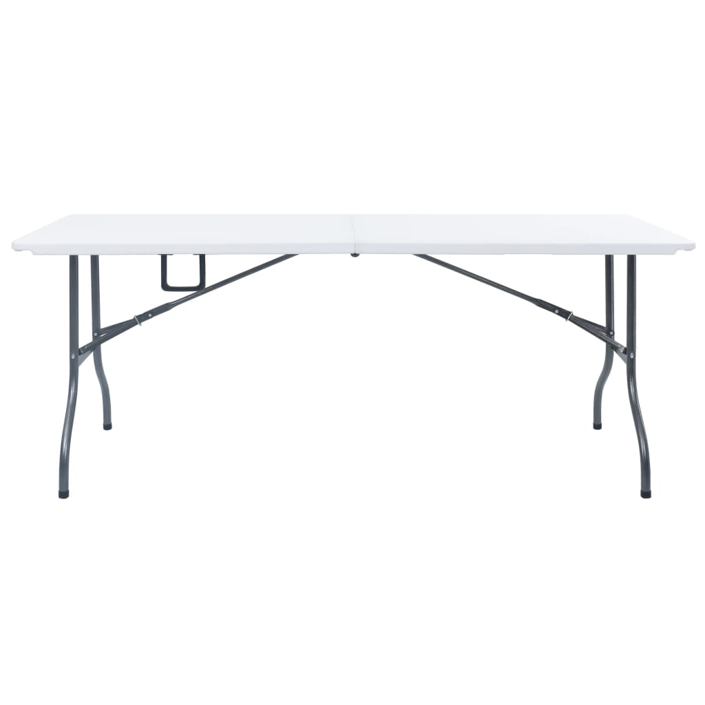 Sulankstomas sodo stalas, baltas, 180x72x72cm, HDPE