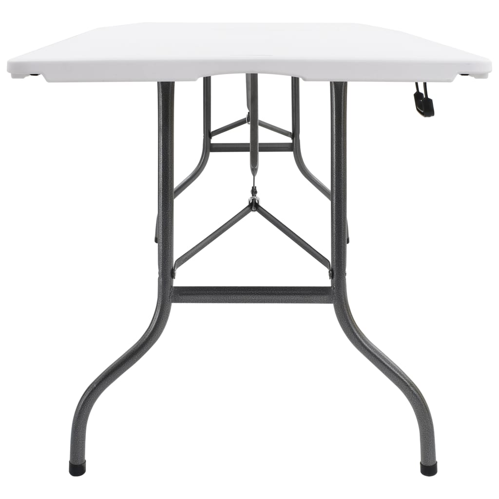 Sulankstomas sodo stalas, baltas, 180x72x72cm, HDPE