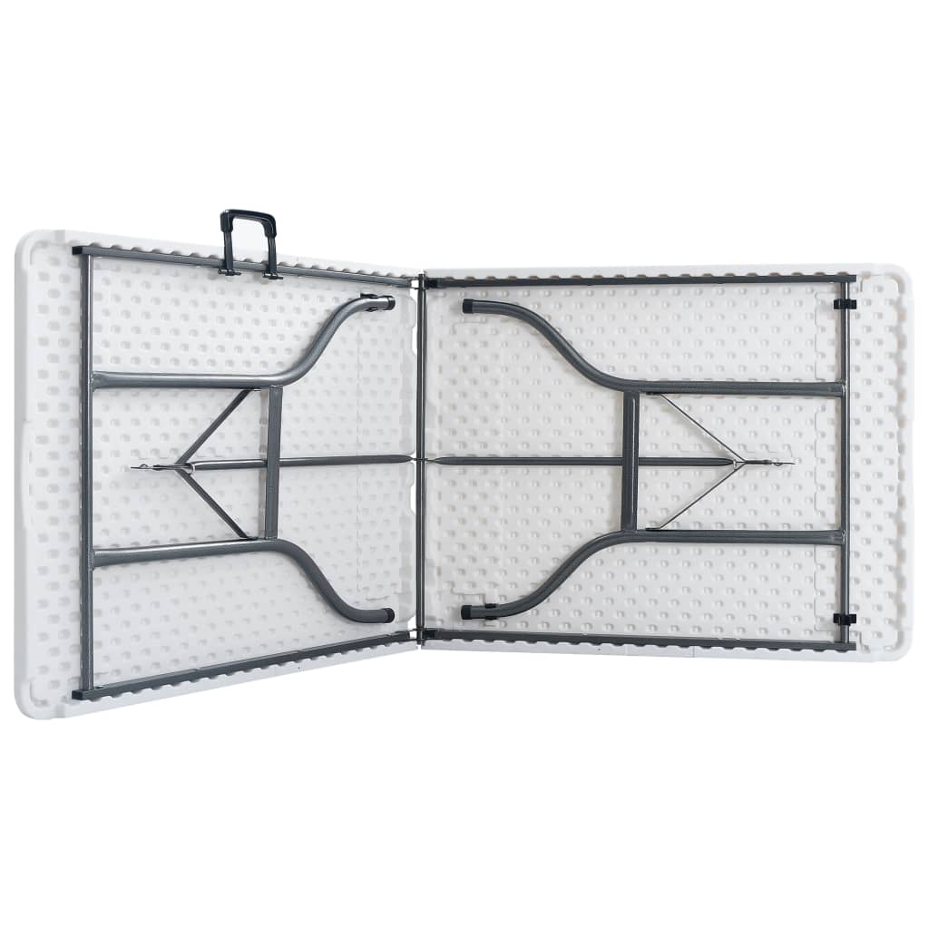 Sulankstomas sodo stalas, baltas, 180x72x72cm, HDPE