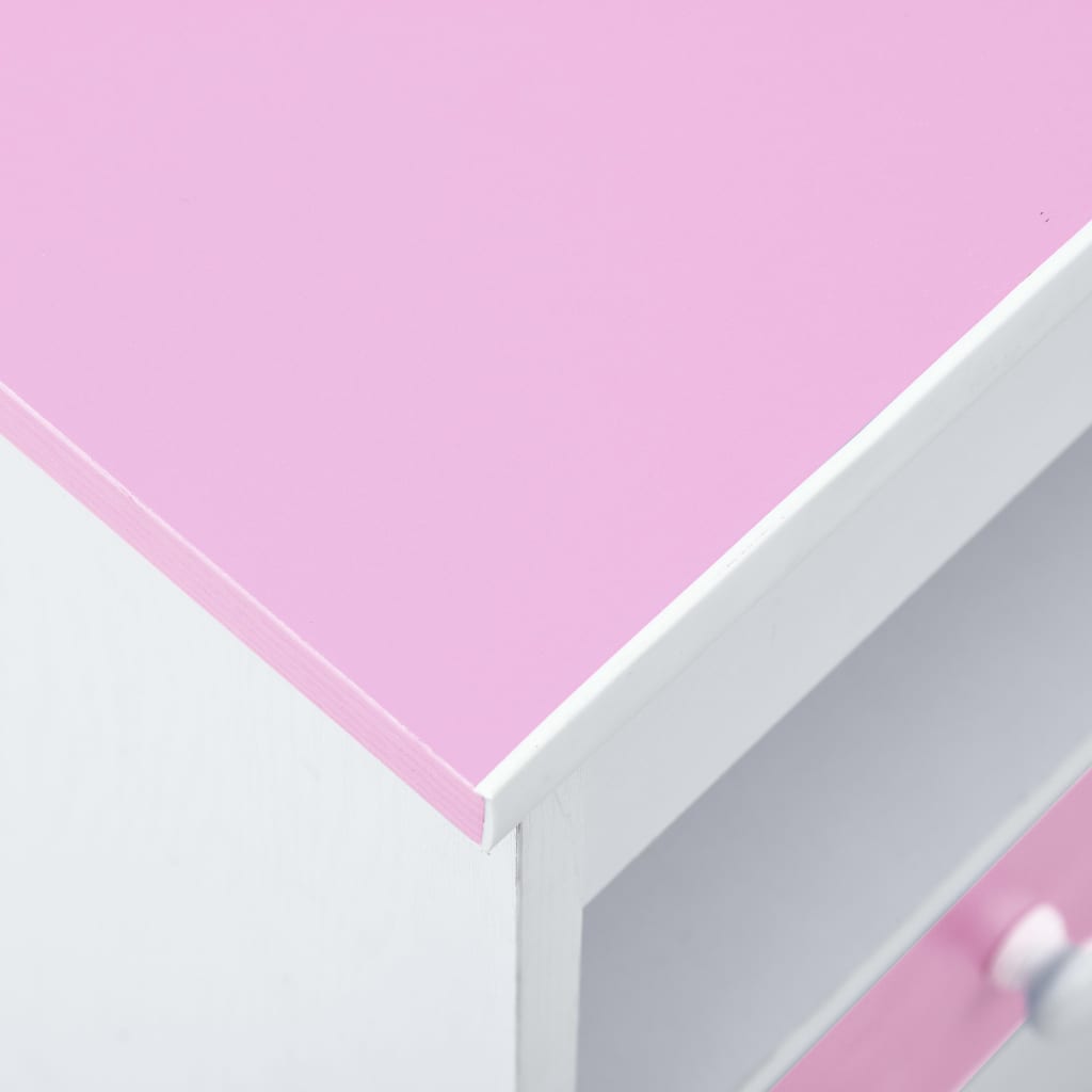 Vaikiškas piešimo stalas, rožinis ir baltas, pakreipiamas