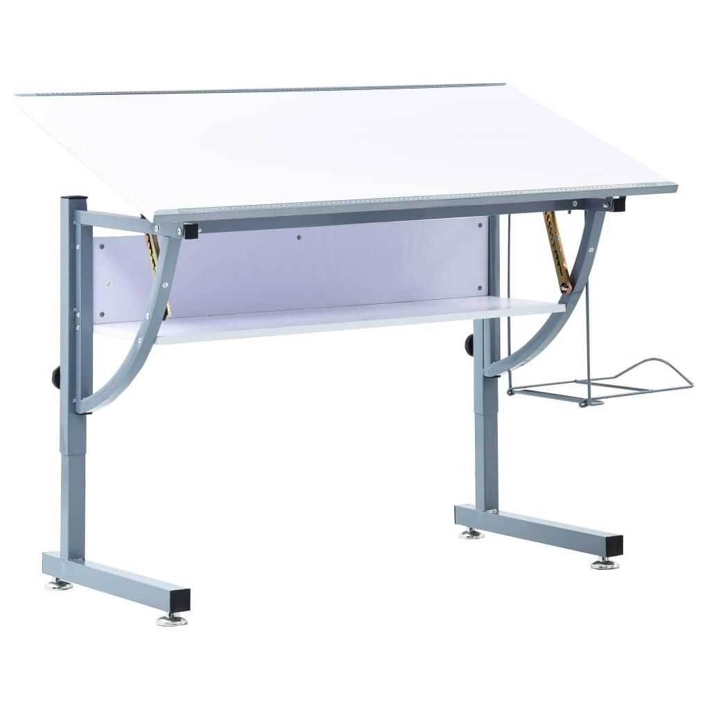 Braižymo stalas paaugliams, baltos spalvos, 110x60x87cm, MDF