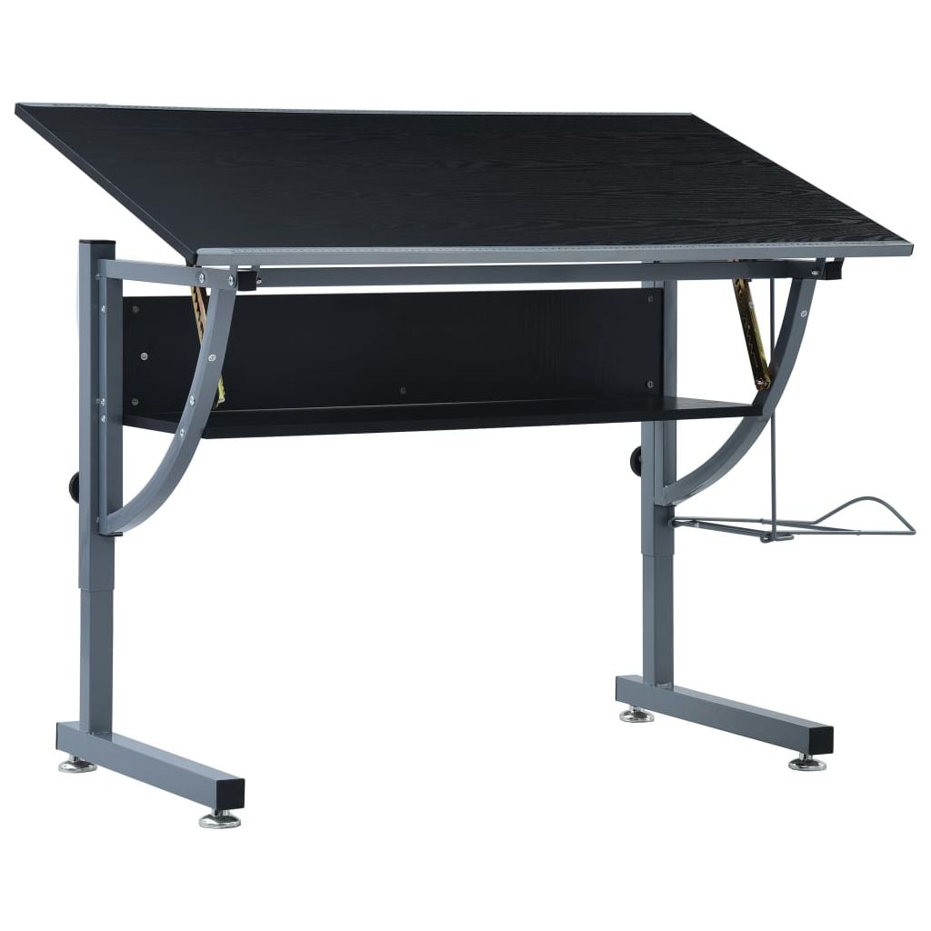Braižymo stalas paaugliams, juodos spalvos, 110x60x87cm, MDF
