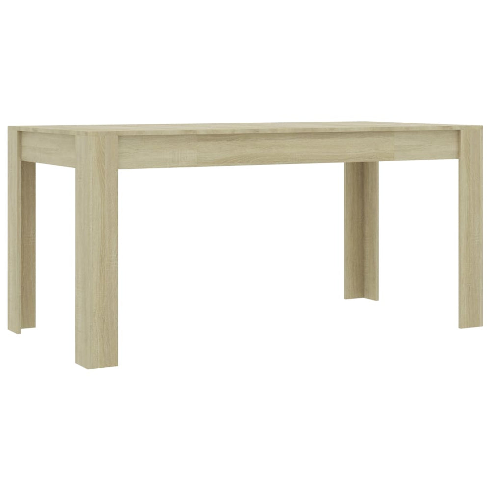 Valgomojo stalas, sonoma ąžuolo spalvos, 160x80x76cm, MDP