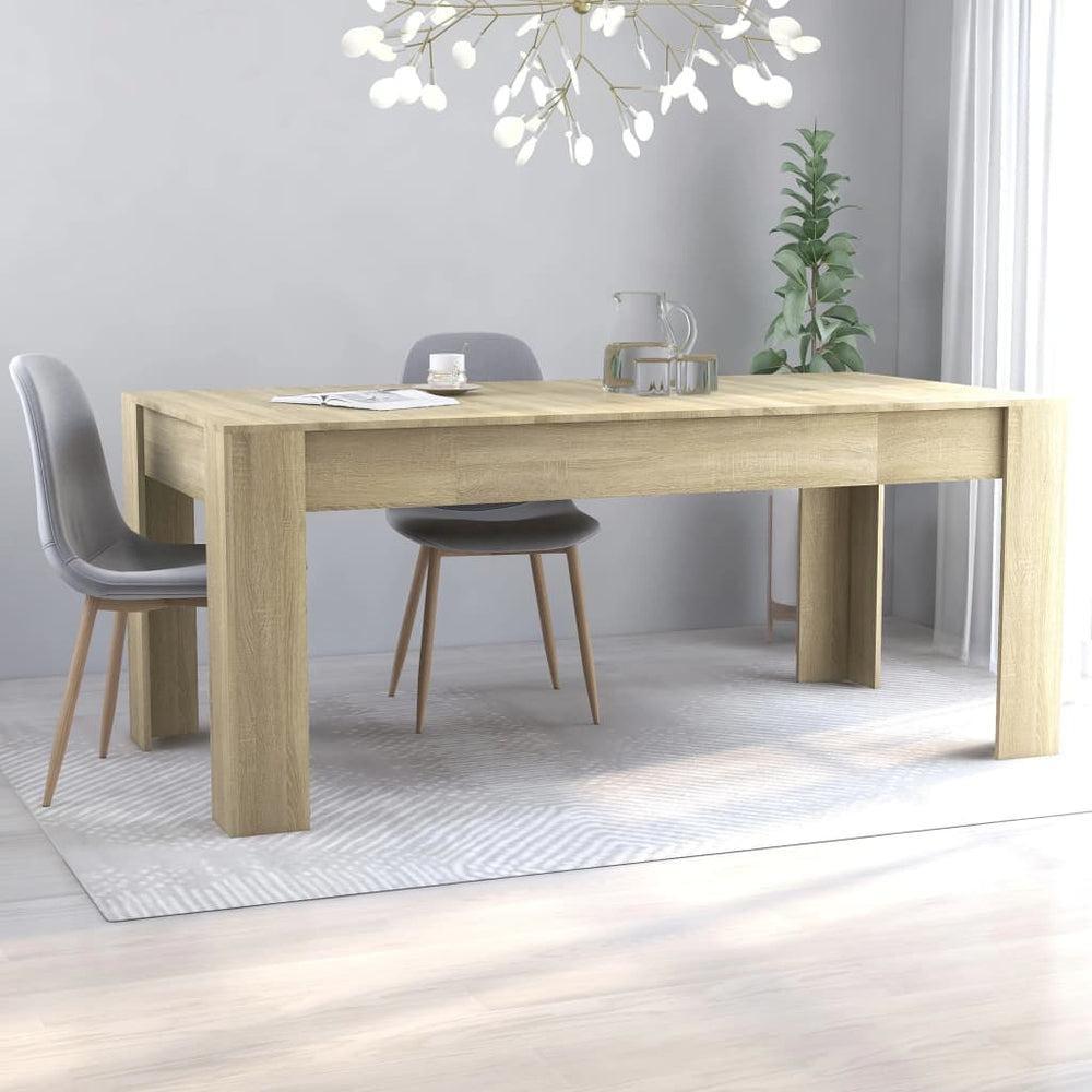 Valgomojo stalas, sonoma ąžuolo spalvos, 180x90x76cm, MDP
