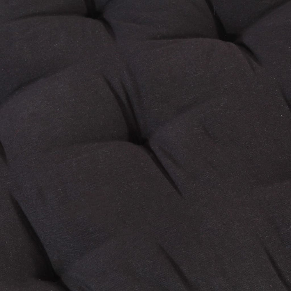 Paletės/grindų pagalvėlė, juodos spalvos, 120x80x10cm, medvilnė