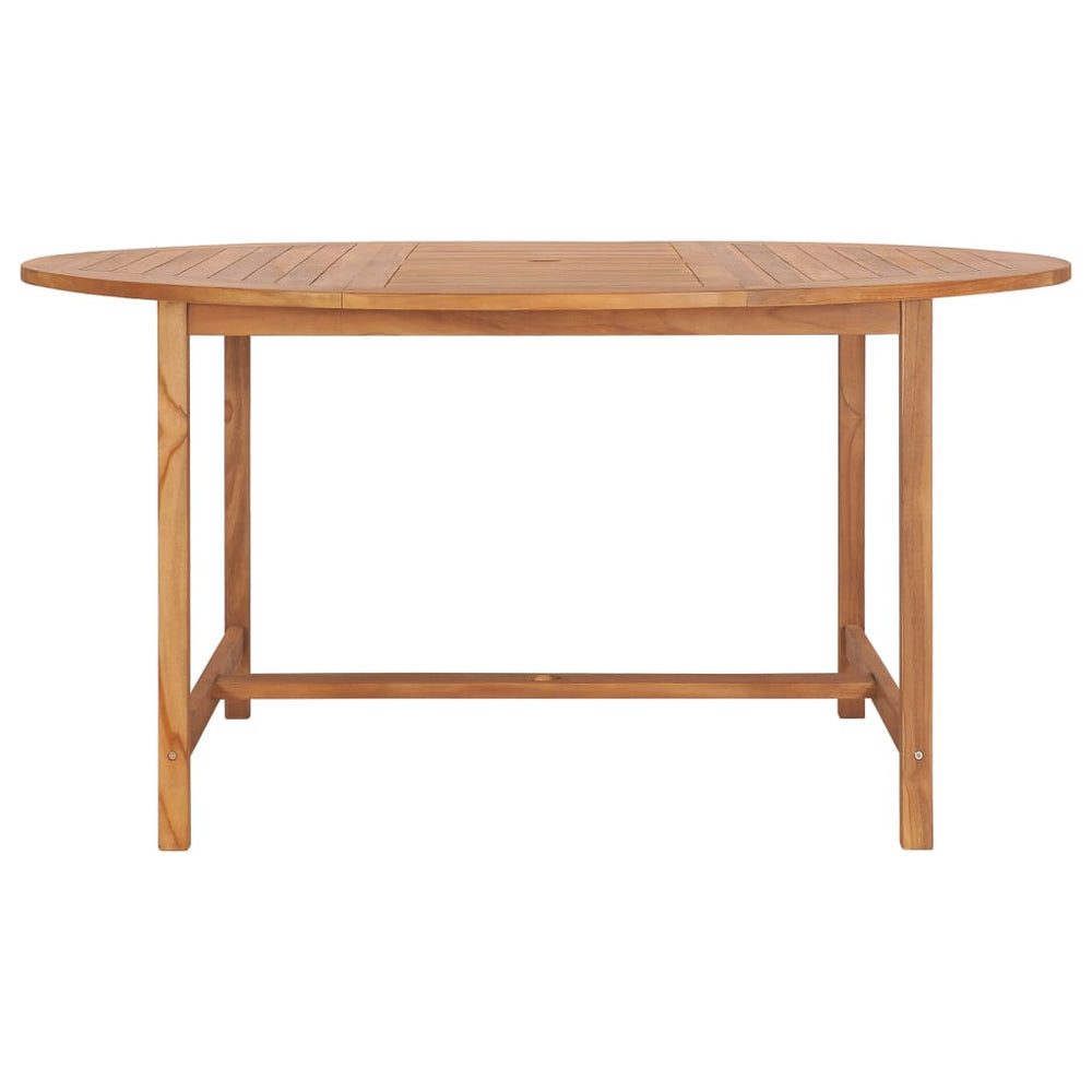 Sodo stalas, 150x76cm, tikmedžio medienos masyvas