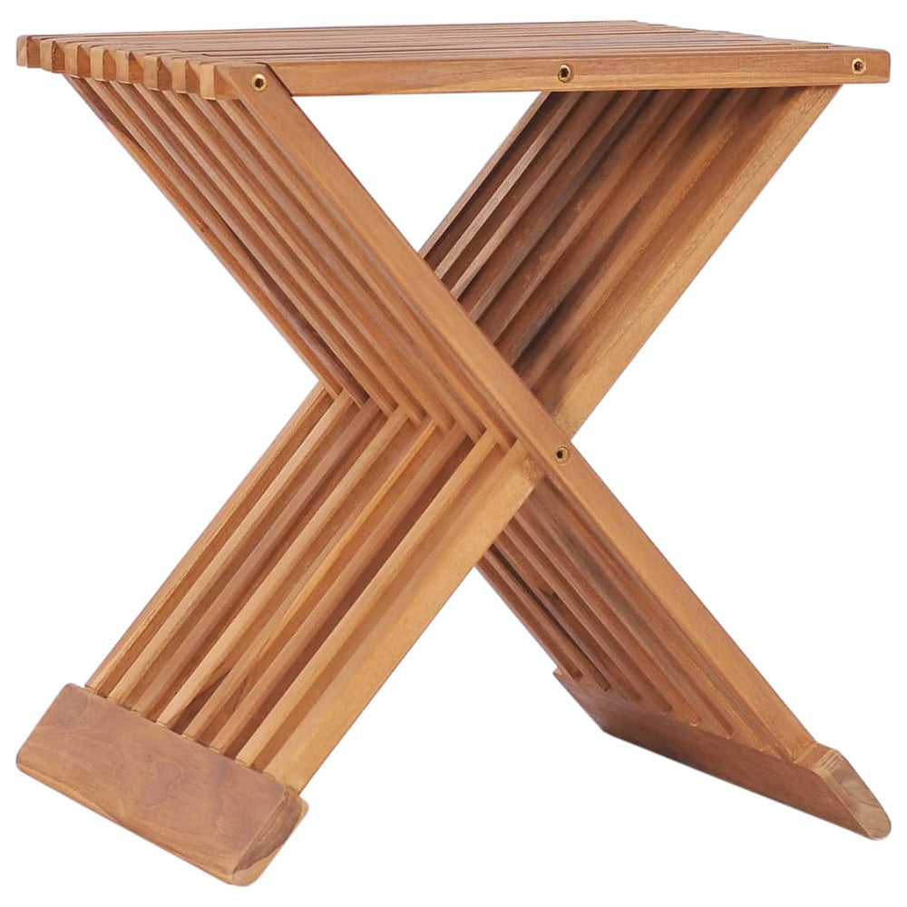 Sulankstoma taburetė, 40x32x45cm, tikmedžio medienos masyvas