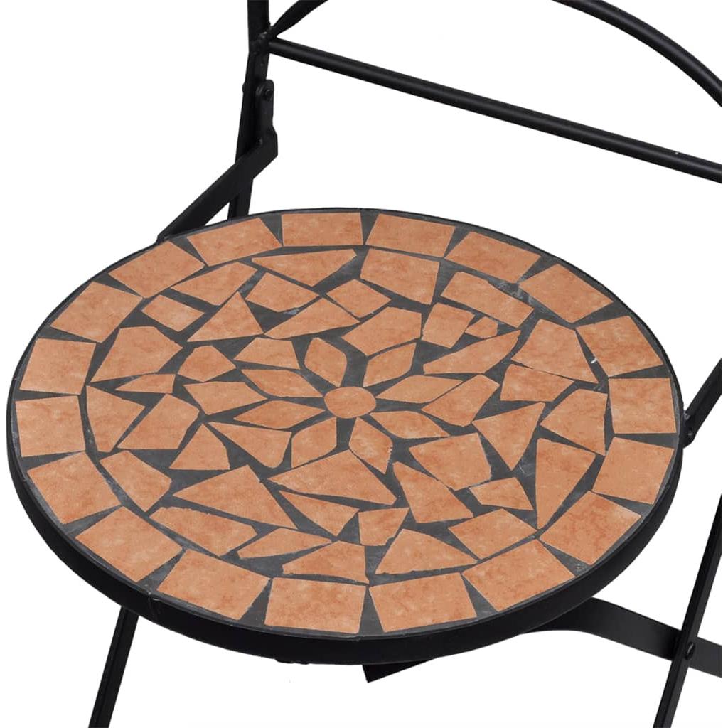 Bistro baldų komplektas, 3d., terakotos, keramika, mozaika