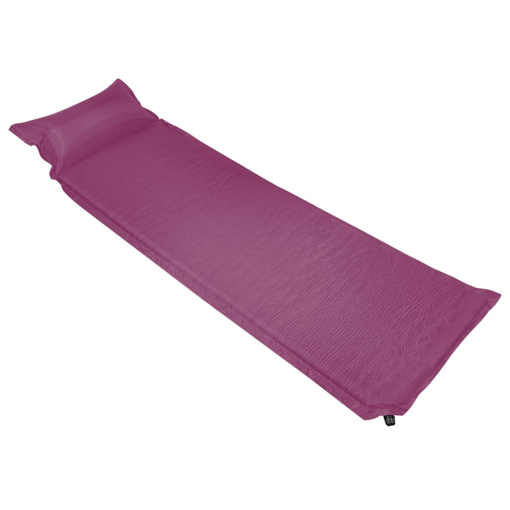 Pripučiamas čiužinys su pagalve, rožinės spalvos, 66x200cm