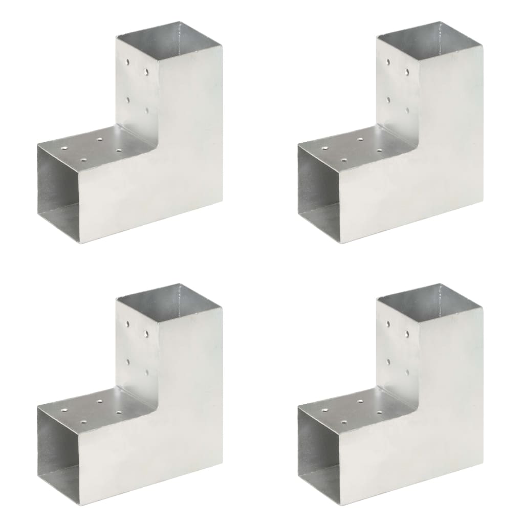 Stulpų sujungimai, 4vnt., 81x81mm, metalas, L formos