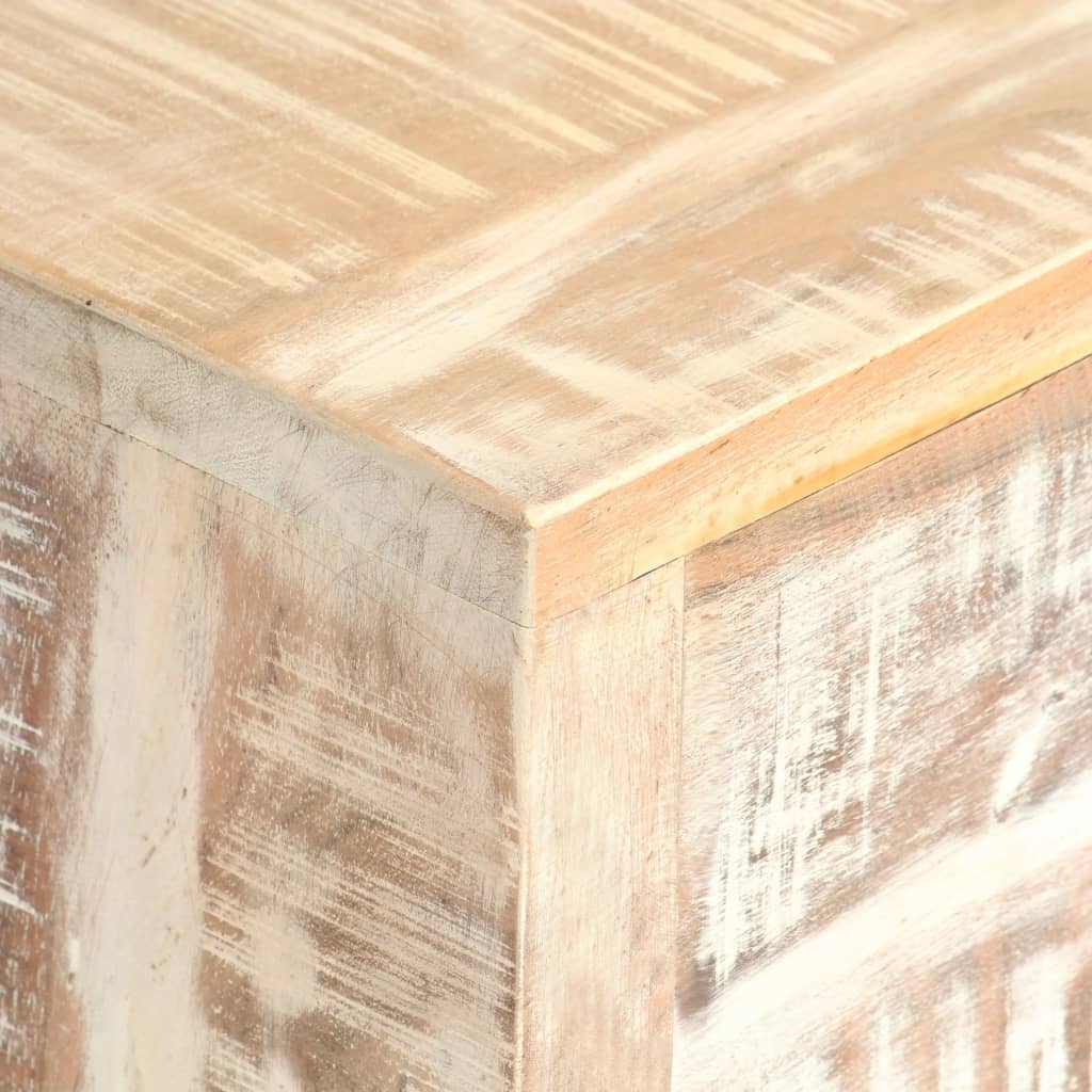 Šoninė spintelė, balta, 73x30x75cm, akacijos medienos masyvas
