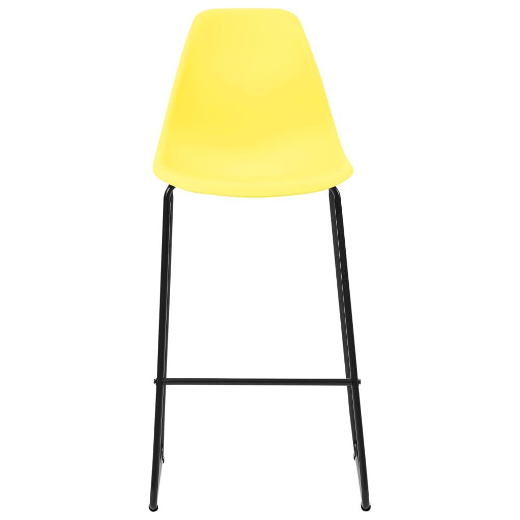 Baro baldų komplektas, 3 dalių, geltonos spalvos, plastikas