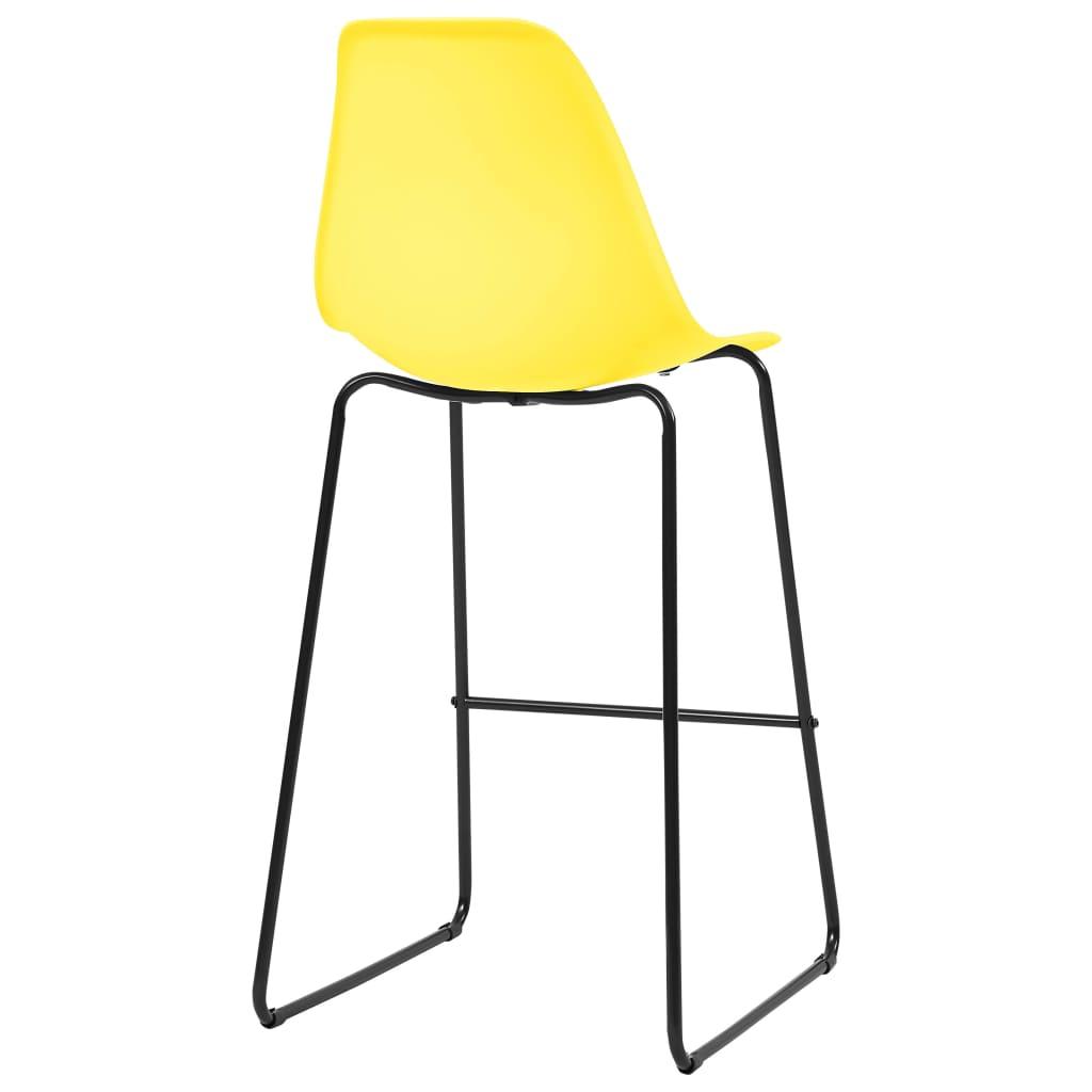 Baro baldų komplektas, 3 dalių, geltonos spalvos, plastikas