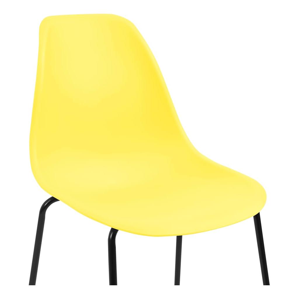 Baro baldų komplektas, 5 dalių, geltonos spalvos, plastikas