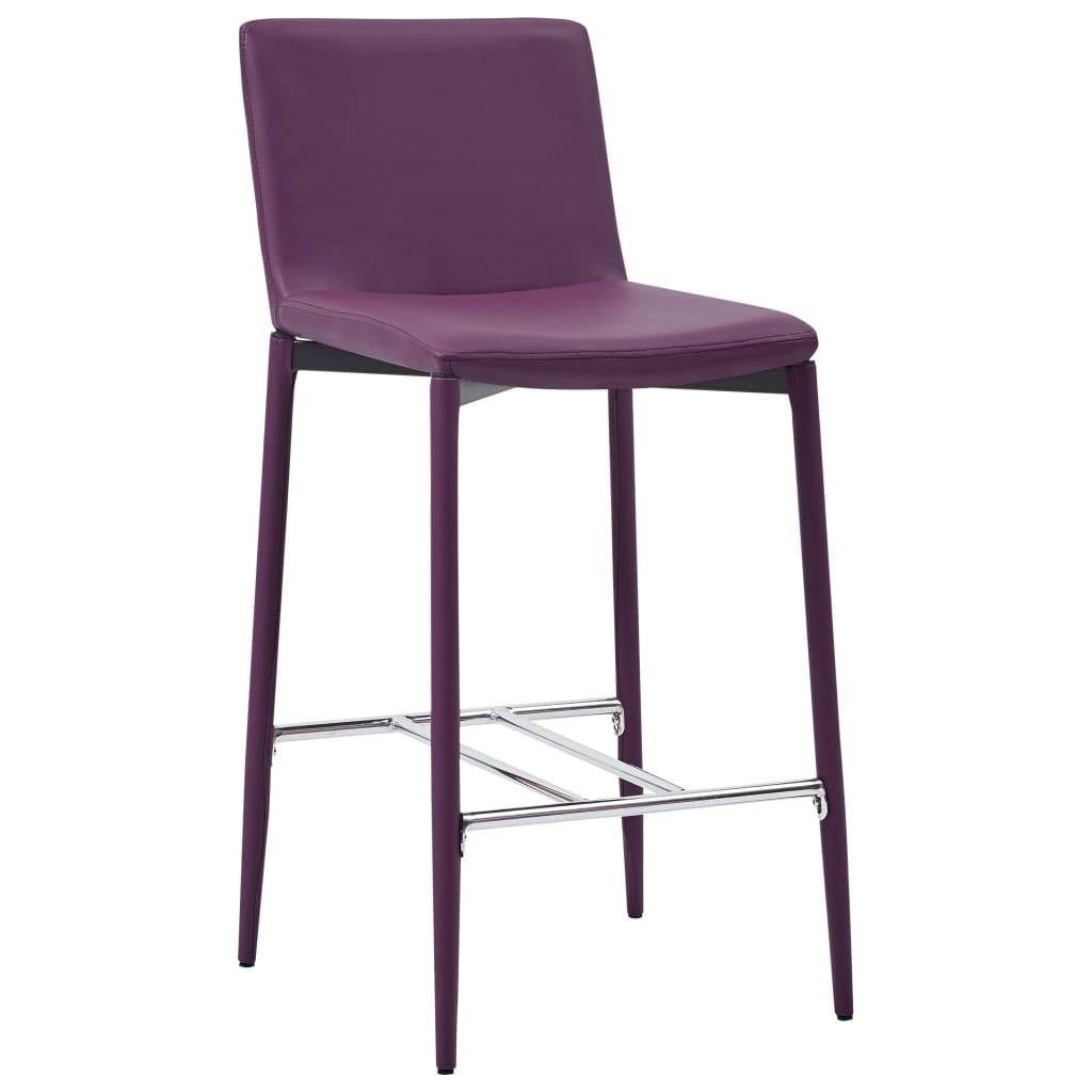 Baro baldų komplektas, 3 dalių, violetinis, dirbtinė oda