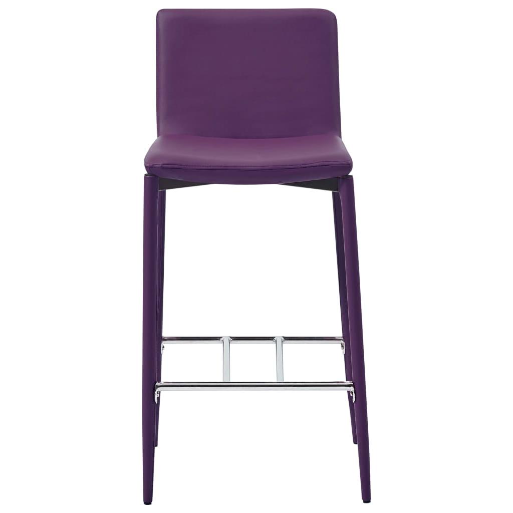 Baro baldų komplektas, 3 dalių, violetinis, dirbtinė oda