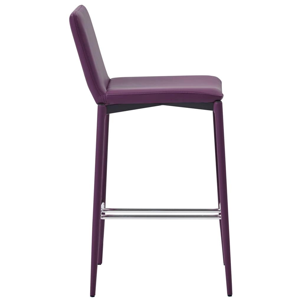 Baro baldų komplektas, 5 dalių, violetinis, dirbtinė oda