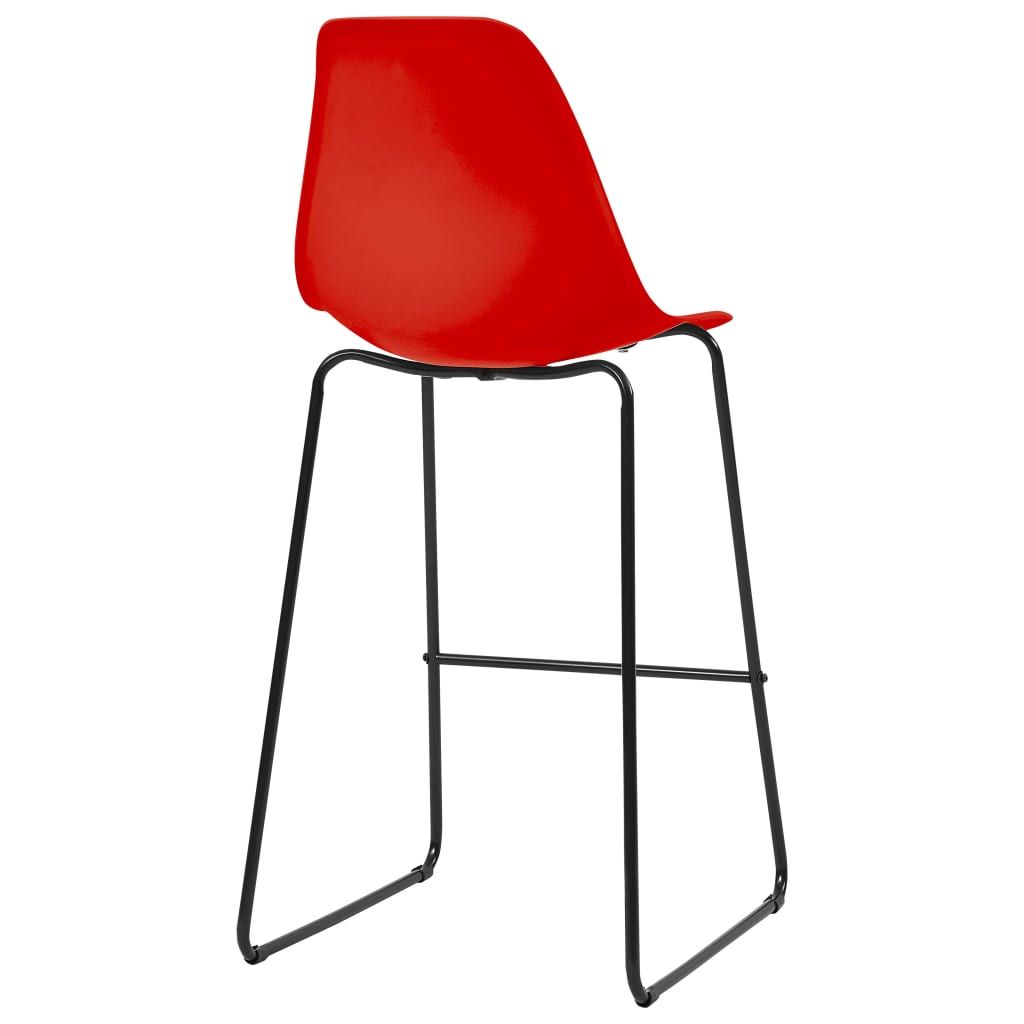 Baro baldų komplektas, 5 dalių, raudonos spalvos, plastikas