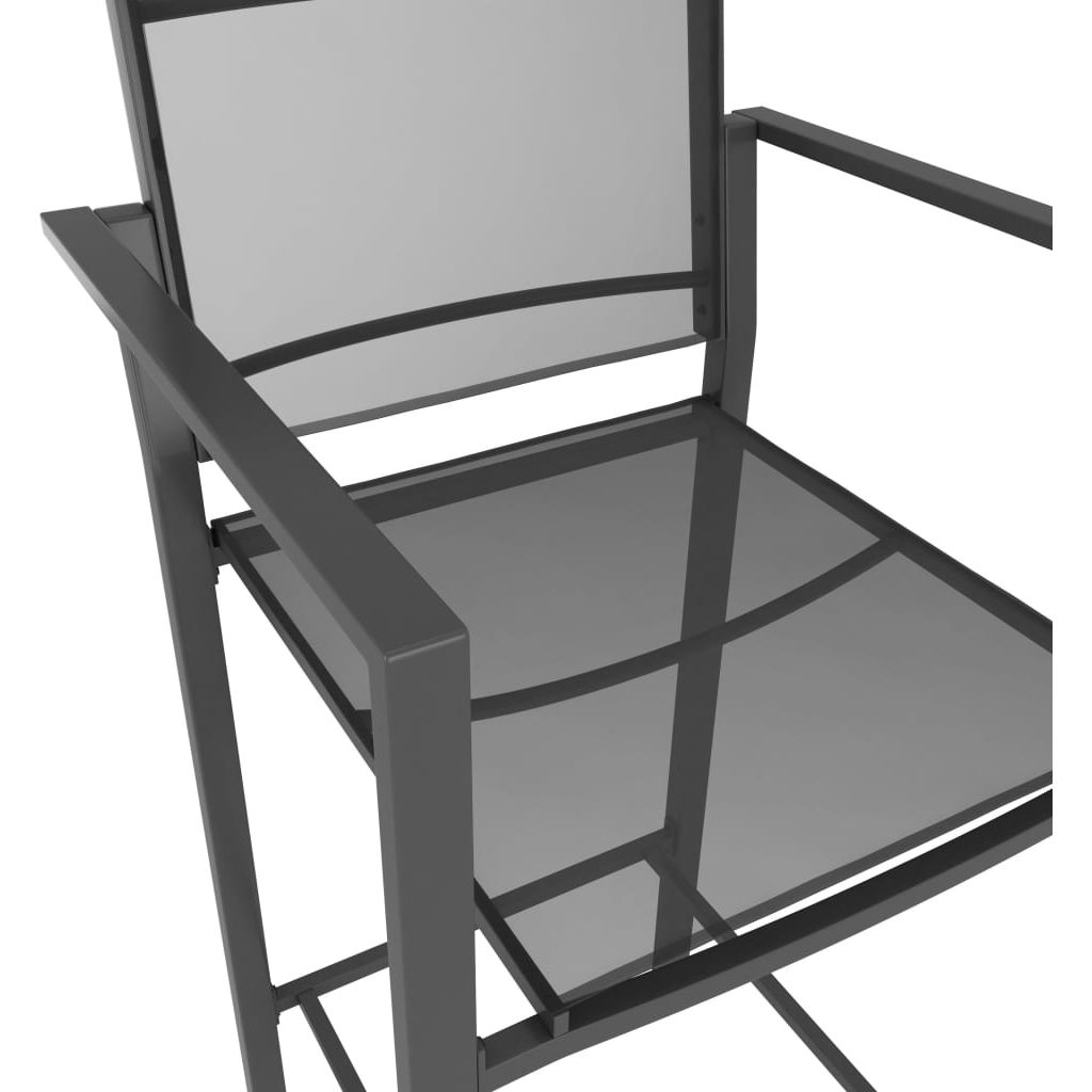 Baro kėdės, 2vnt., antracito spalvos, tekstilenas