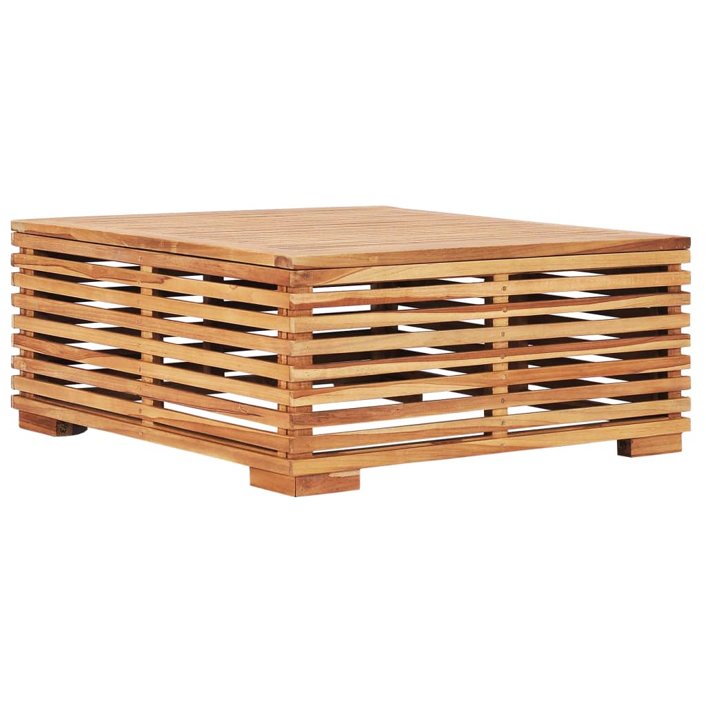 Sodo stalas, 69,5x69,5x31cm, tikmedžio medienos masyvas