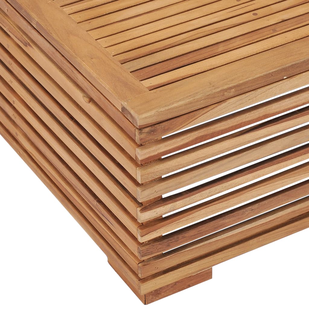 Sodo stalas, 69,5x69,5x31cm, tikmedžio medienos masyvas