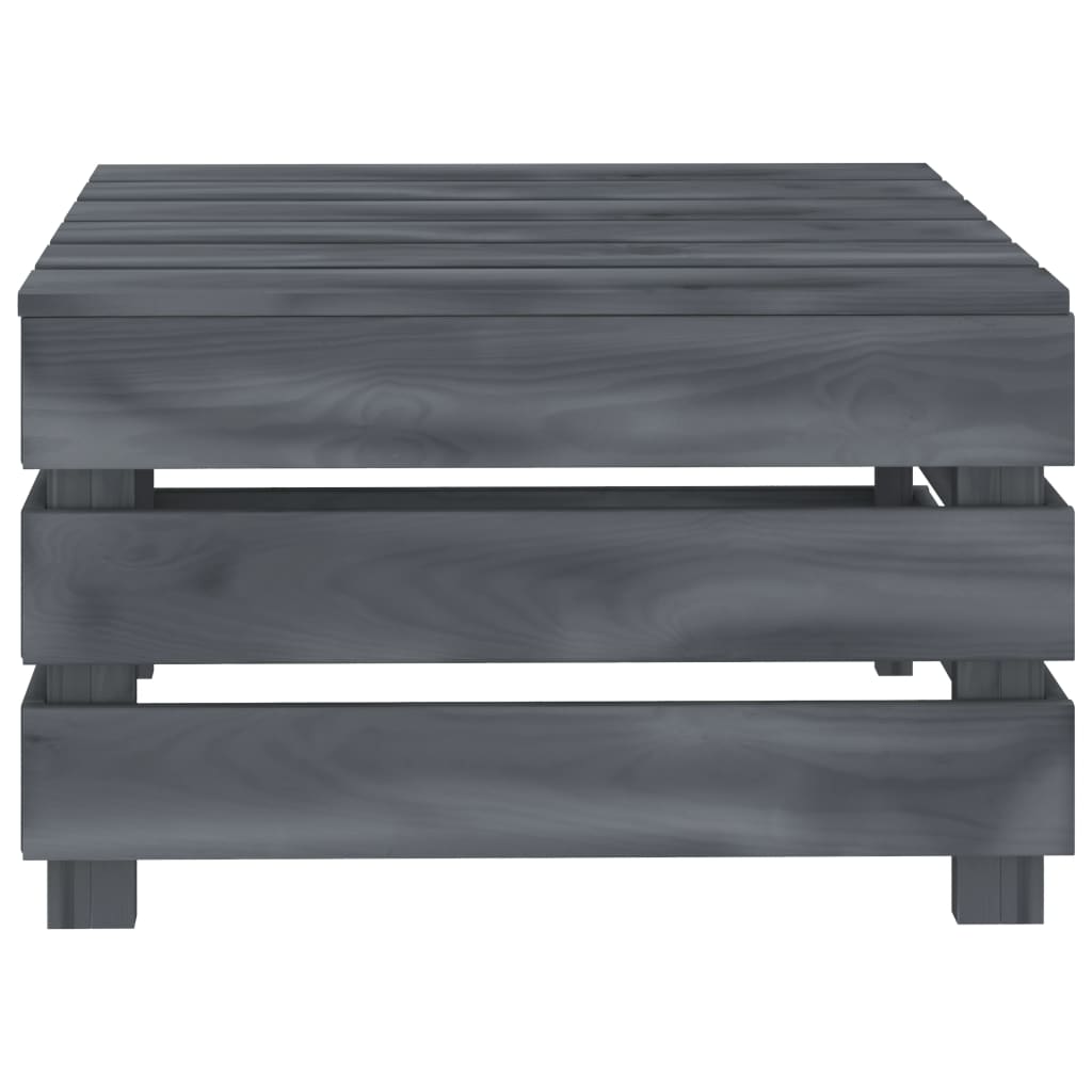 Sodo stalai ir palečių, 2vnt., pilkos spalvos, mediena