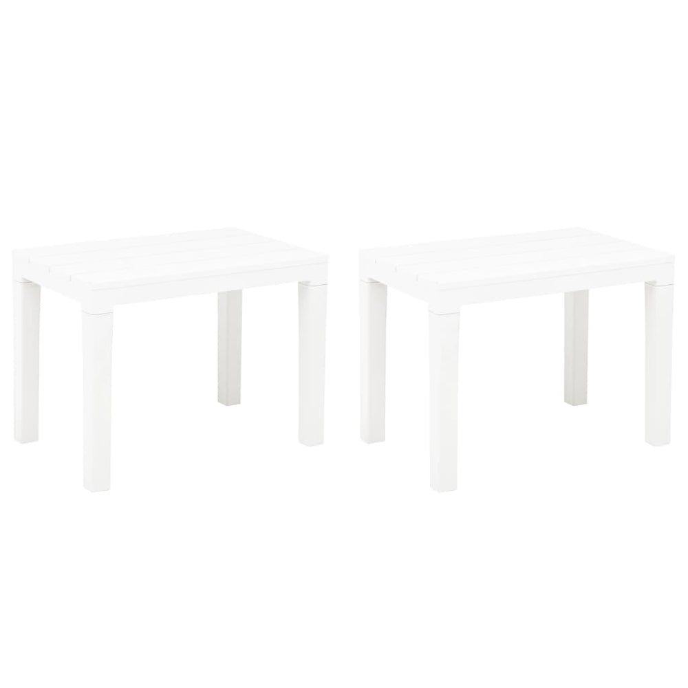 Sodo suoliukai, 2vnt., baltos spalvos, plastikas