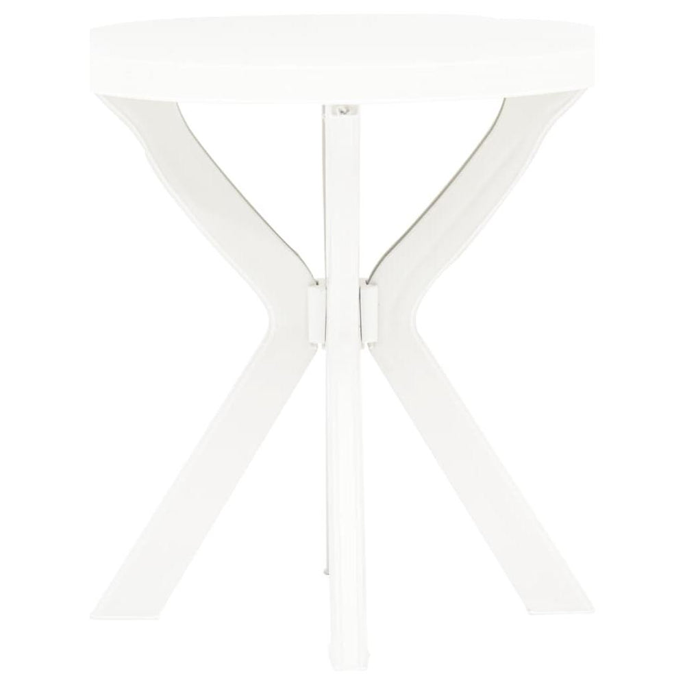 Bistro staliukas, baltos spalvos, plastikas, 70cm skersmens