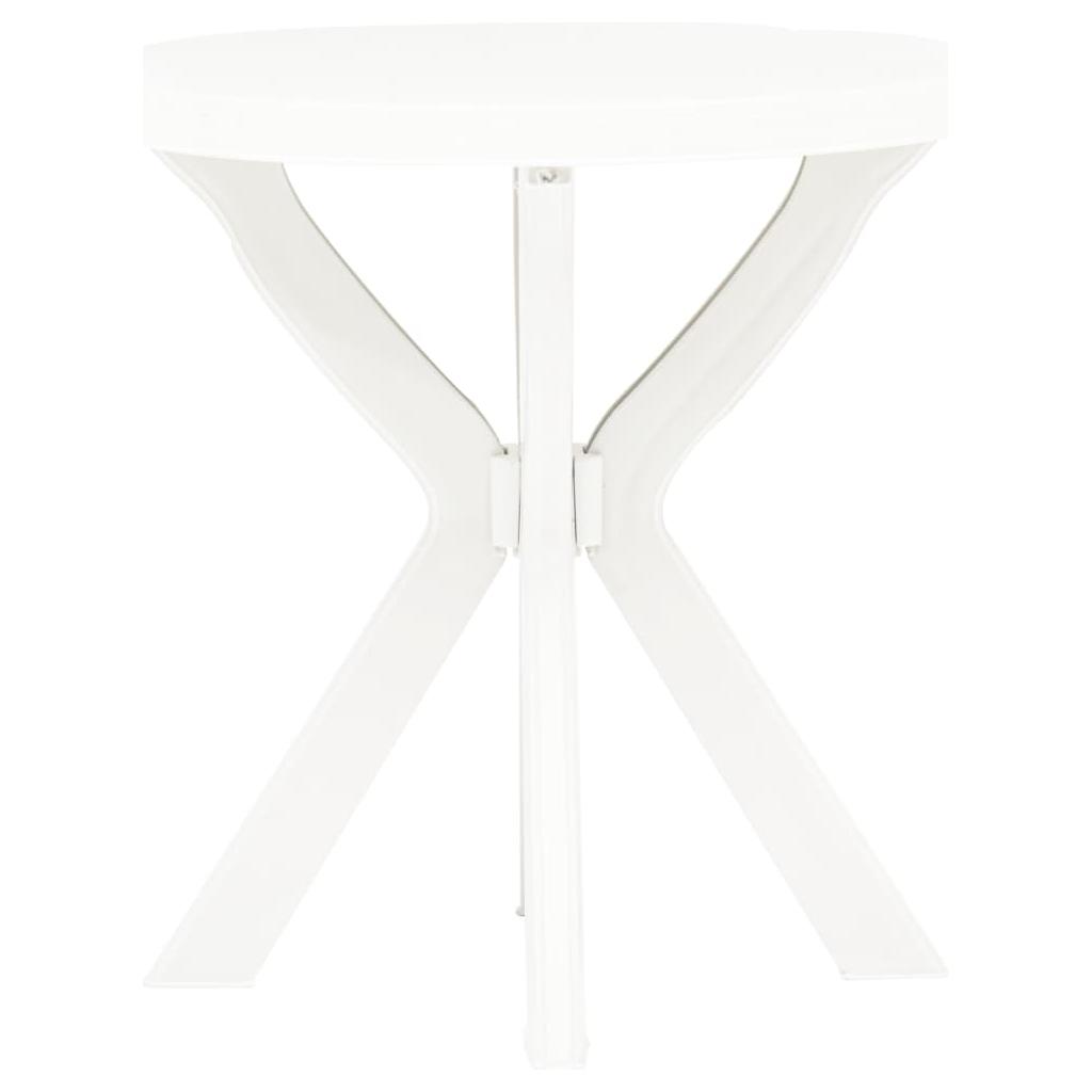 Bistro staliukas, baltos spalvos, plastikas, 70cm skersmens