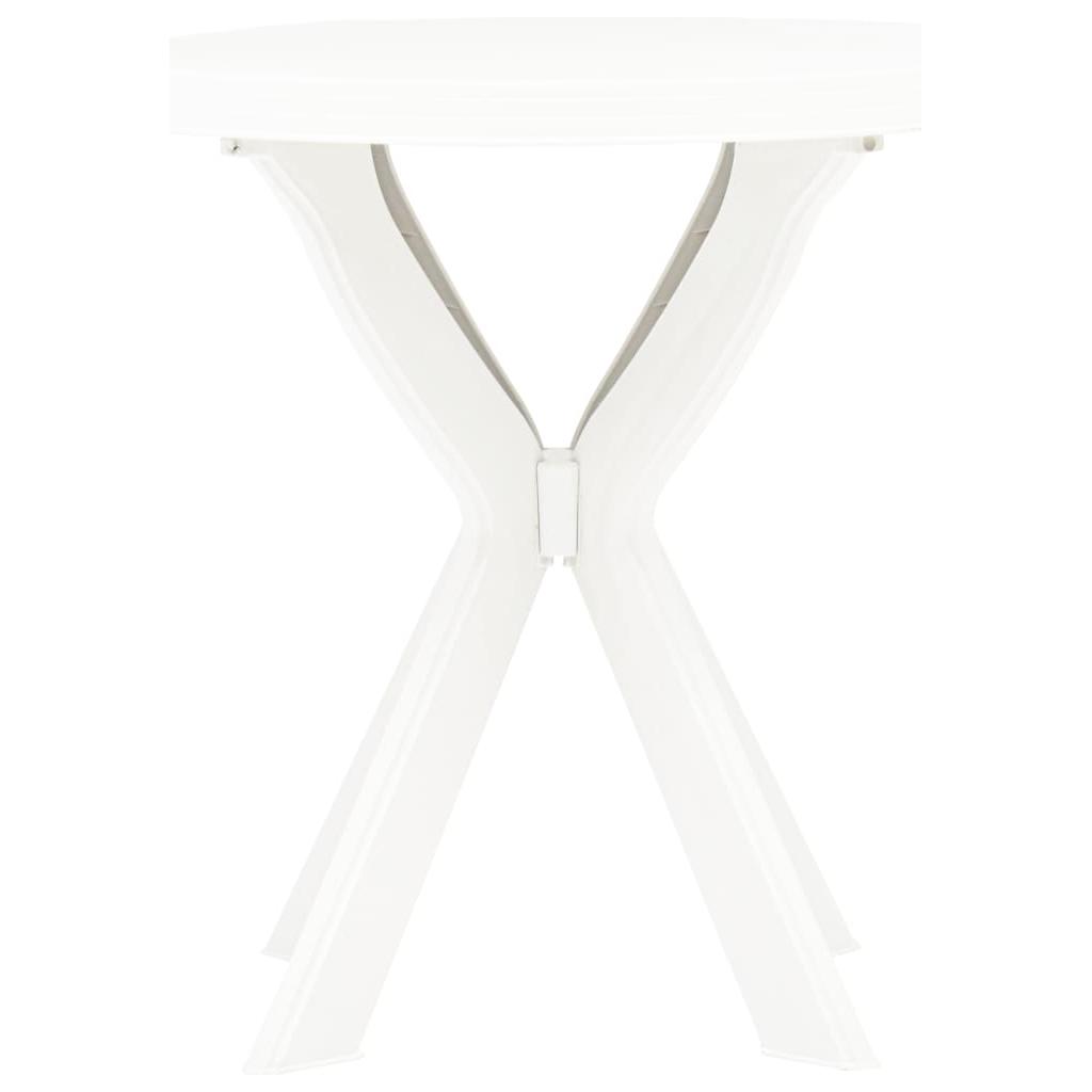 Bistro staliukas, baltos spalvos, plastikas, 70cm skersmens